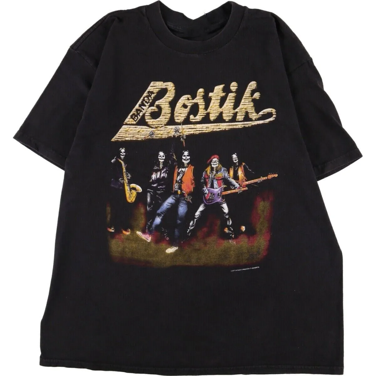 تي شيرت Vtg Banda Bostik Band Live In Tour قطن أسود للجنسين بجميع المقاسات #1