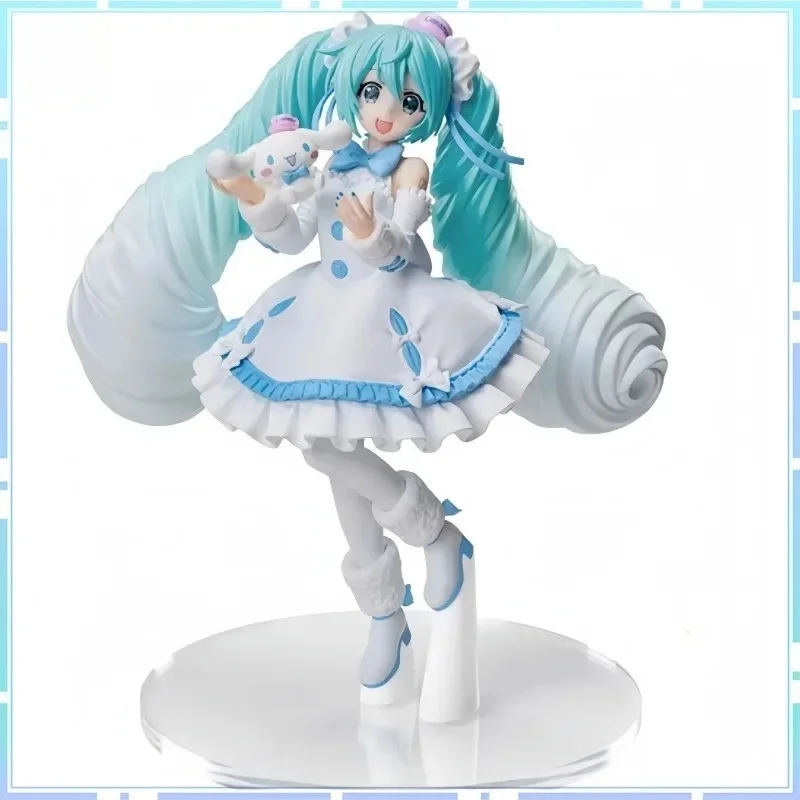 

FURYU Official Anime Hatsune Miku Miku Cinnamoroll PVC Action Figure Collectible Model Toy Gifts
