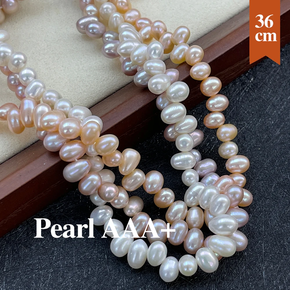 

36cm Natural Freshwater Pearl Beads 5-6mm Sanqi Pearl Loose Spacer Beaded for Women Making DIY Jewerly Necklace Bracelet