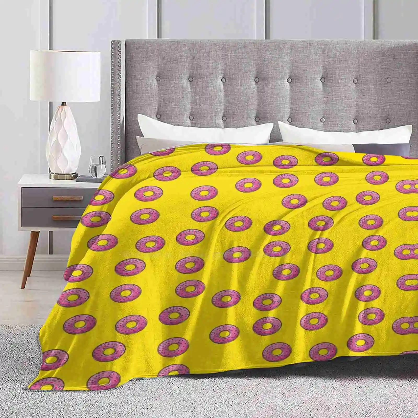 Delicious Donuts Blanket Soft Warm Travel Portable Blanket Donuts Foods The Cartoon