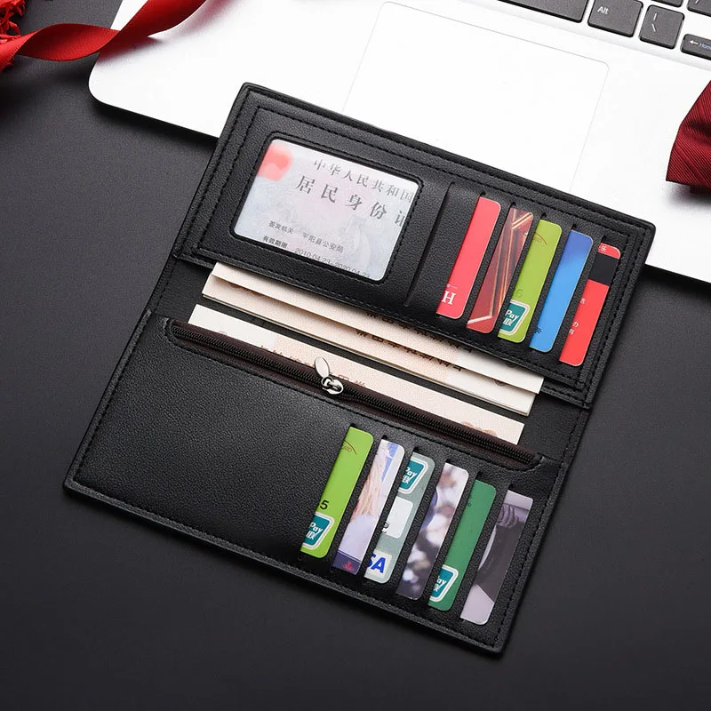 Fashion Multi Card Slots Men's Wallet Slim Long Hasp Mens Luxury Wallet Designer Wallets Men with Coins Bag Men's Wallet Long