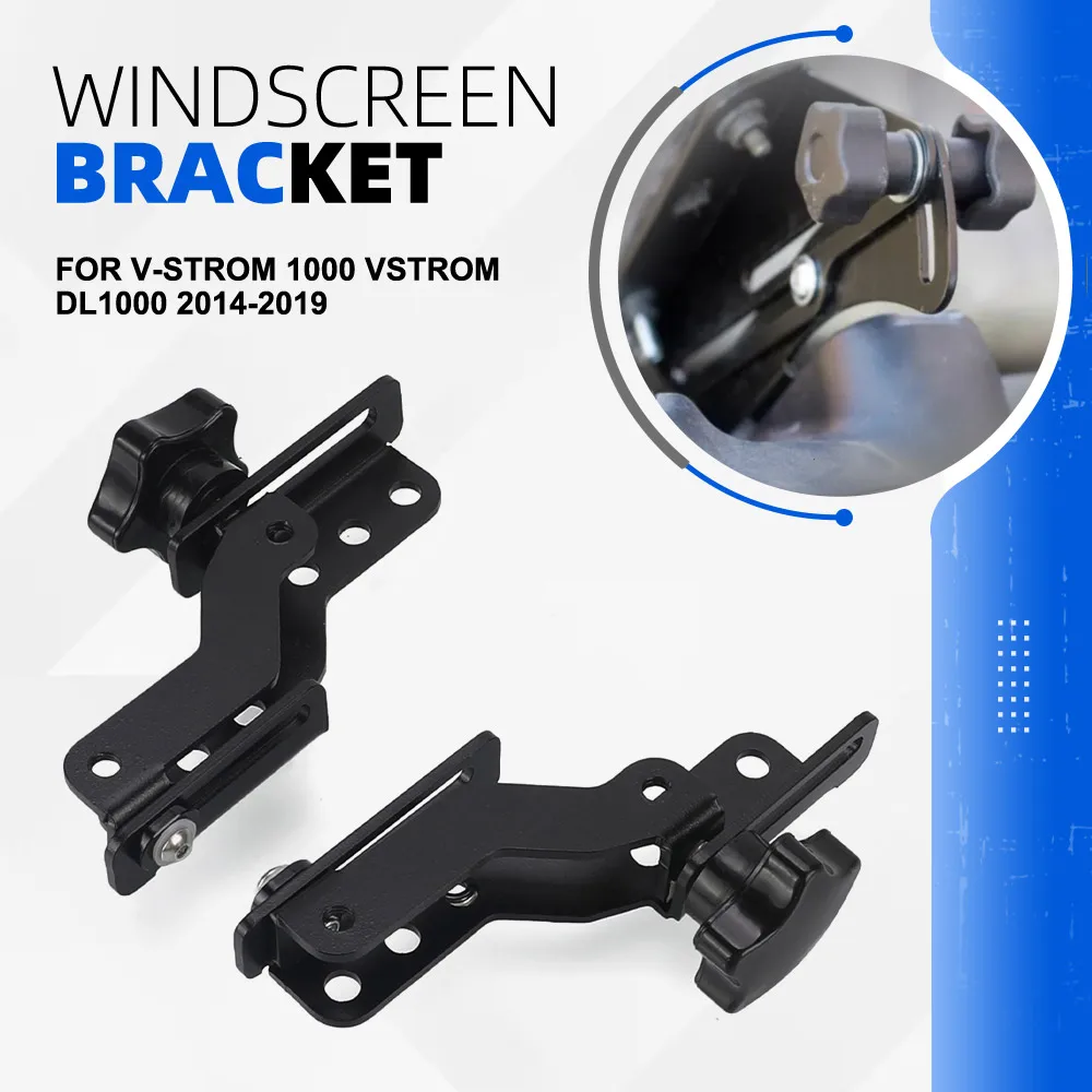 

For Suzuki V-strom 1000 VSTROM DL1000 2014-2019 Windshield Support Holder Windscreen Strengthen Bracket Adjusters Airflow Kits