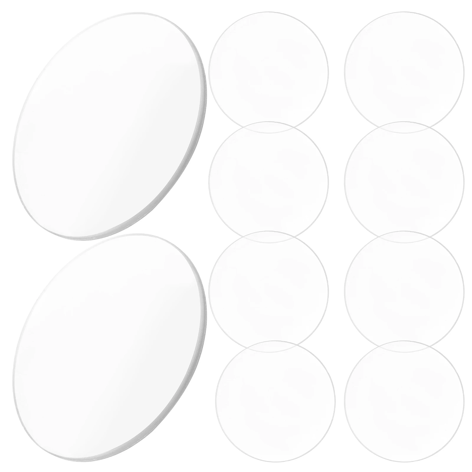 

10pcs Magnifying Glass Lens Acrylic Double Convex Optical Lens for Laboratory Physics Teaching Tools Science Experiment Learning