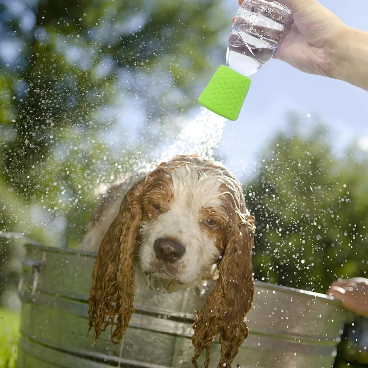 1-20PC Outdoor Portable Pet Shower Sprayer Multi Spray Pattern Handheld Dog Cat Bathing Cleaning Nozzle for Travel Camping Tools