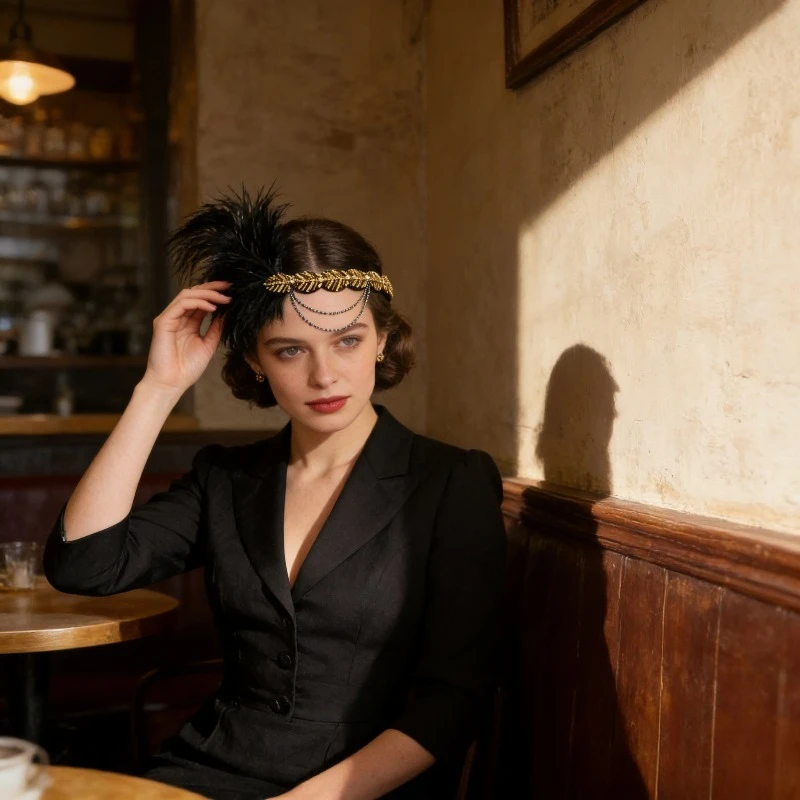 

Feather Party Headbands Fashion Banquet Headbands Accessories Women's Theme Headbands Elegant Party Dress Up