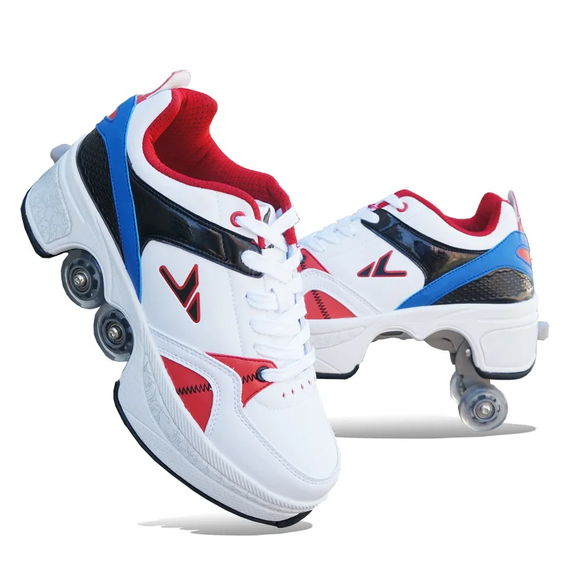 Size 31, 32, 33, 34, 35,Roller Skate Shoes 4 Wheels for Women, Sneakers Sports Shoes for Children, Casual Kids Game Boots