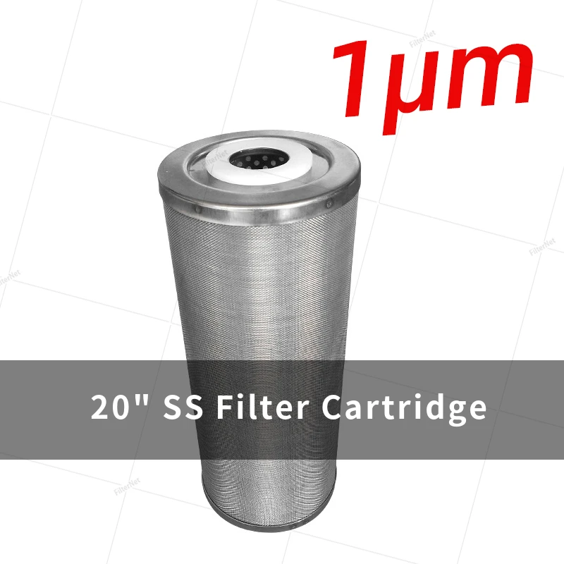 20inches Water Filter Parts Stainless Steel cartridge1 micron/ 5 micron/ 50 micron/75 micron/270 micron/400micron