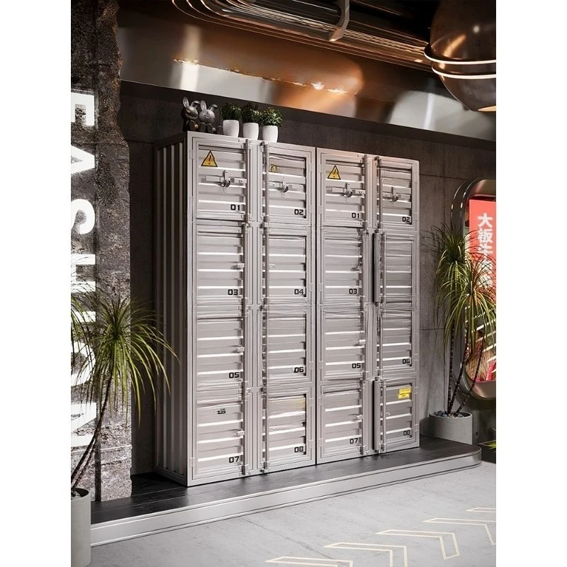 

Locker Locker Staff Iron Cabinet Gym Multi-door Industrial Wind Iron Storage Cabinet Deposit Box