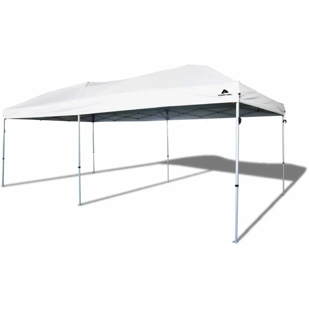 Outdoor Easy  up Canopy 20' x 10' Straight Leg (200 Sq. ft Coverage), White