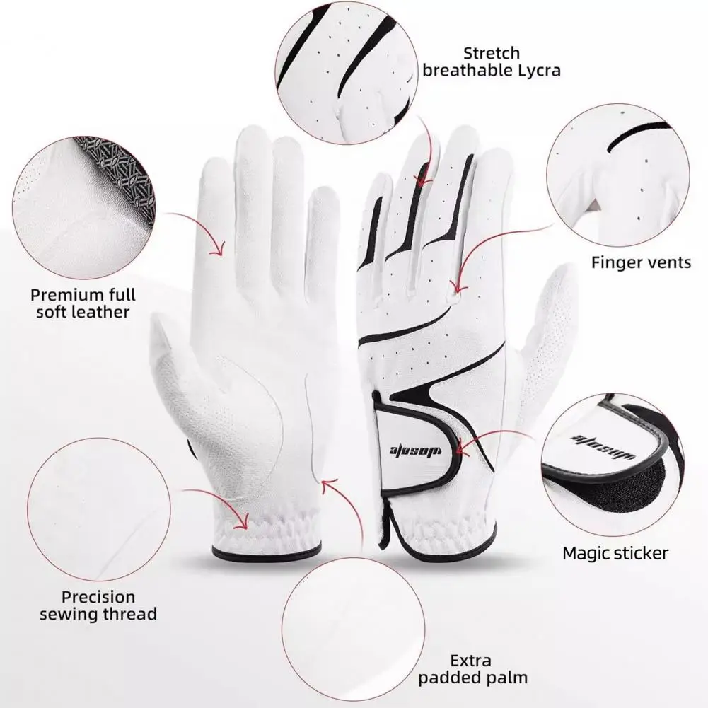 Men Left-hand Golf Glove All-weather Men's Left Hand Golf Glove with Wet Weather Grip for Golfer for Right-handed for Maximum