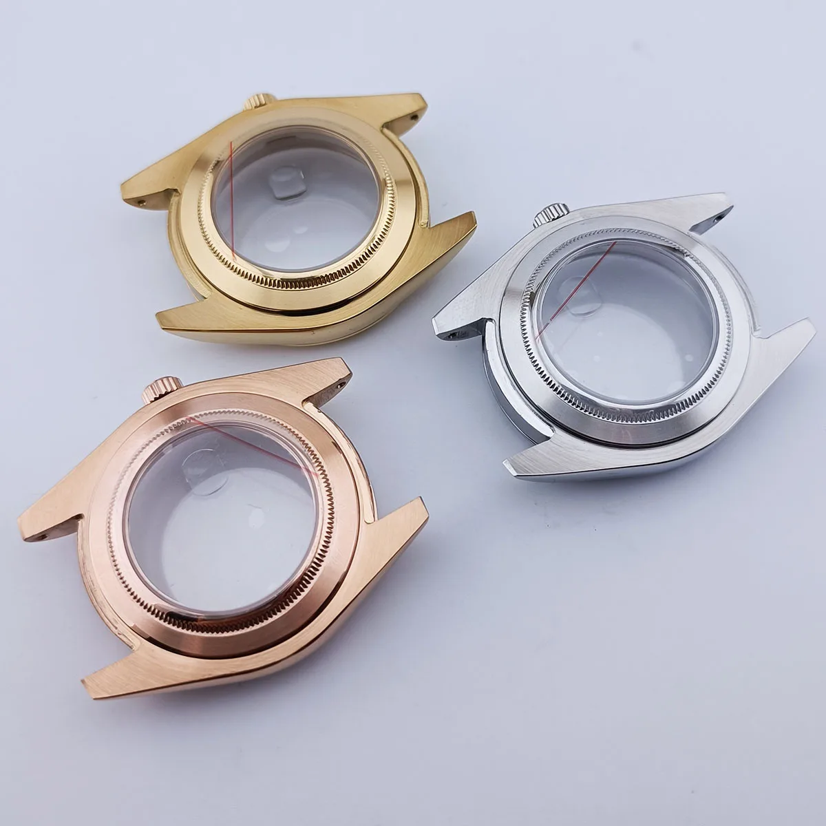 40-mm-Gehäuse in Silber/Gold/Roségold, geeignet für Miyota8285-Uhrwerk, Uhrengehäuse-Zubehör, Edelstahl-Armbandgehäuse – Detail 17
