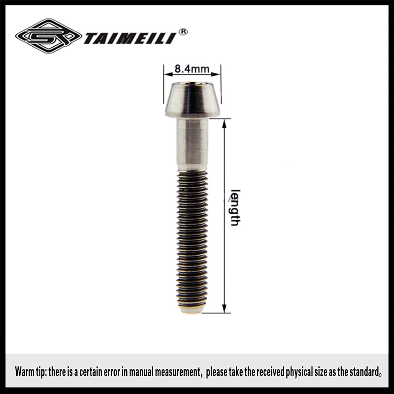Titanium bolt cone head M5* 9/16 / 20/25 / 30/35 / 40/50 / 65 mm bicycle replacement screw bicycle accessories screw