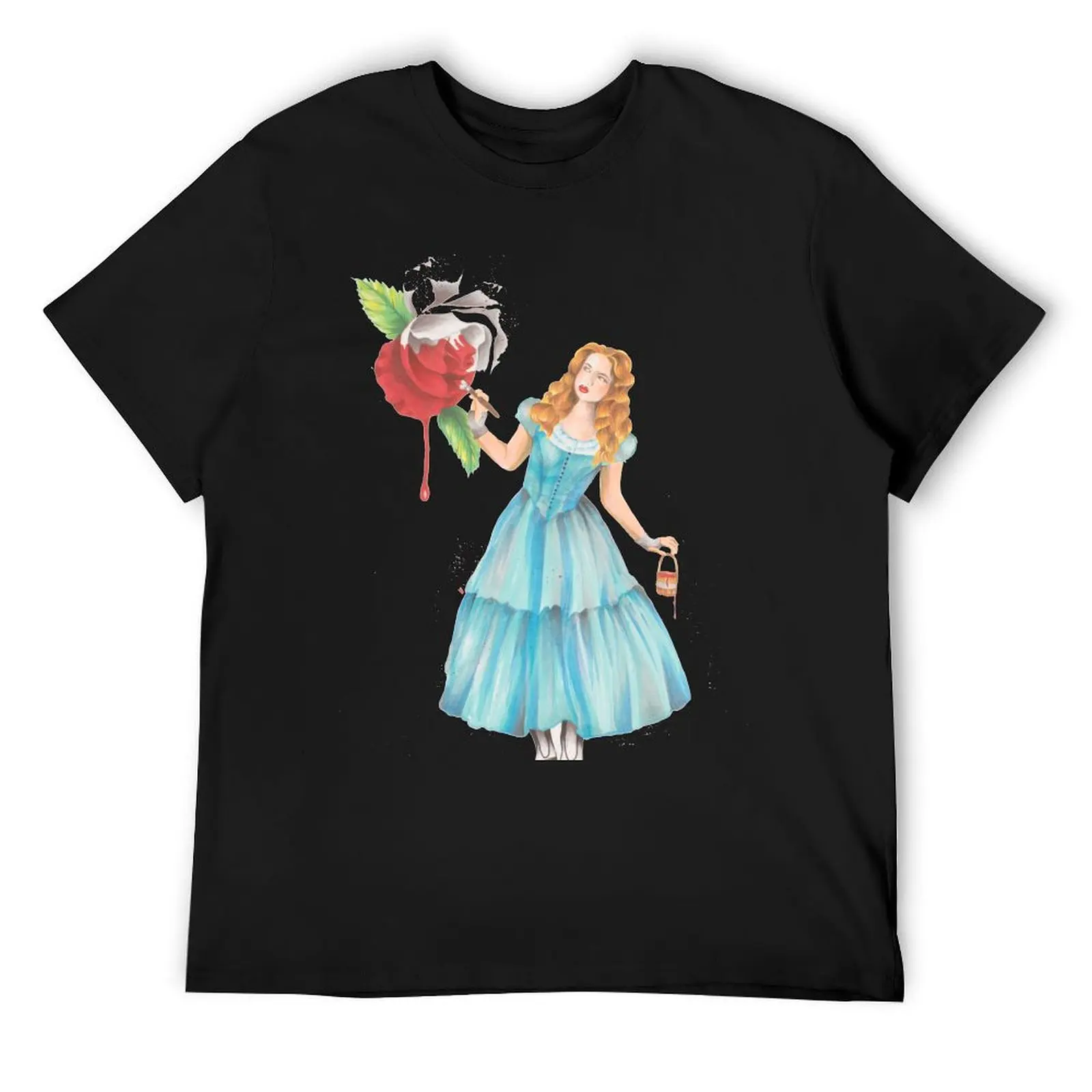 Painting The Roses Red T-Shirt sweat cotton graphic tees blacks clothing for men