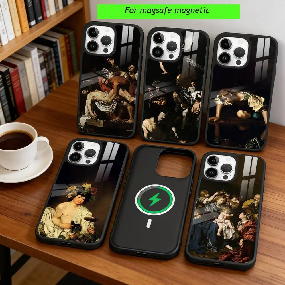 

Caravaggio Paintings Phone Case For iPhone17,16,15,14,13,12,11 Plus,Pro Magnetic with Magsafe Wireless Charging
