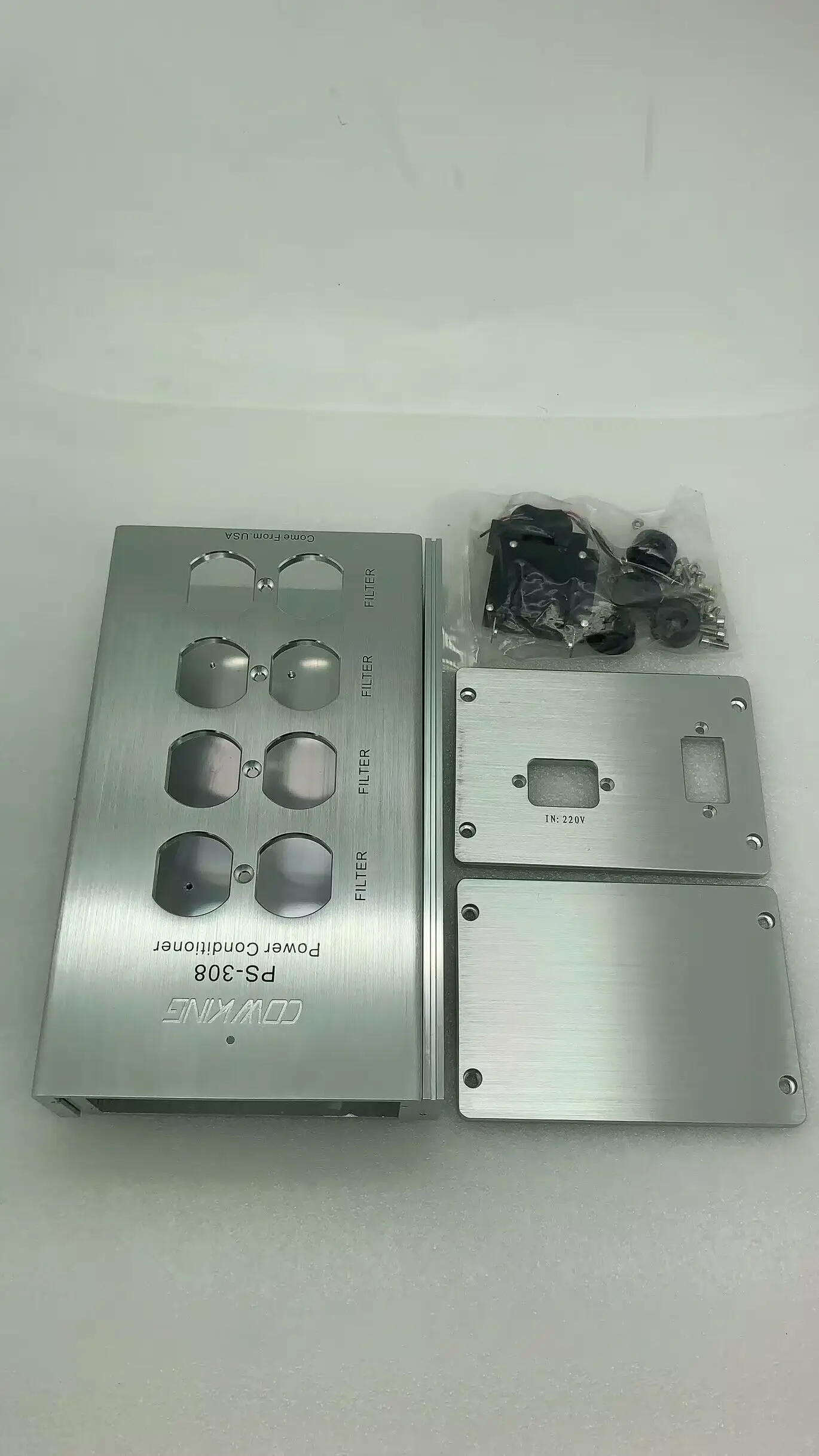 aluminum standard American power supply filter socket chassis DIY shell box