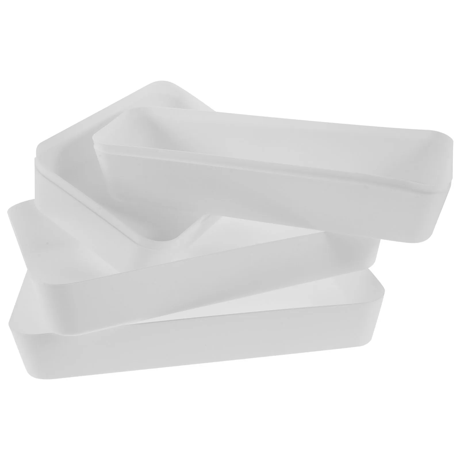 

6Pcs Plastic Desk Drawer Organizer Boxes Storage Bins Premium PP Material for Kitchen Bedroom Office Cosmetics Storage