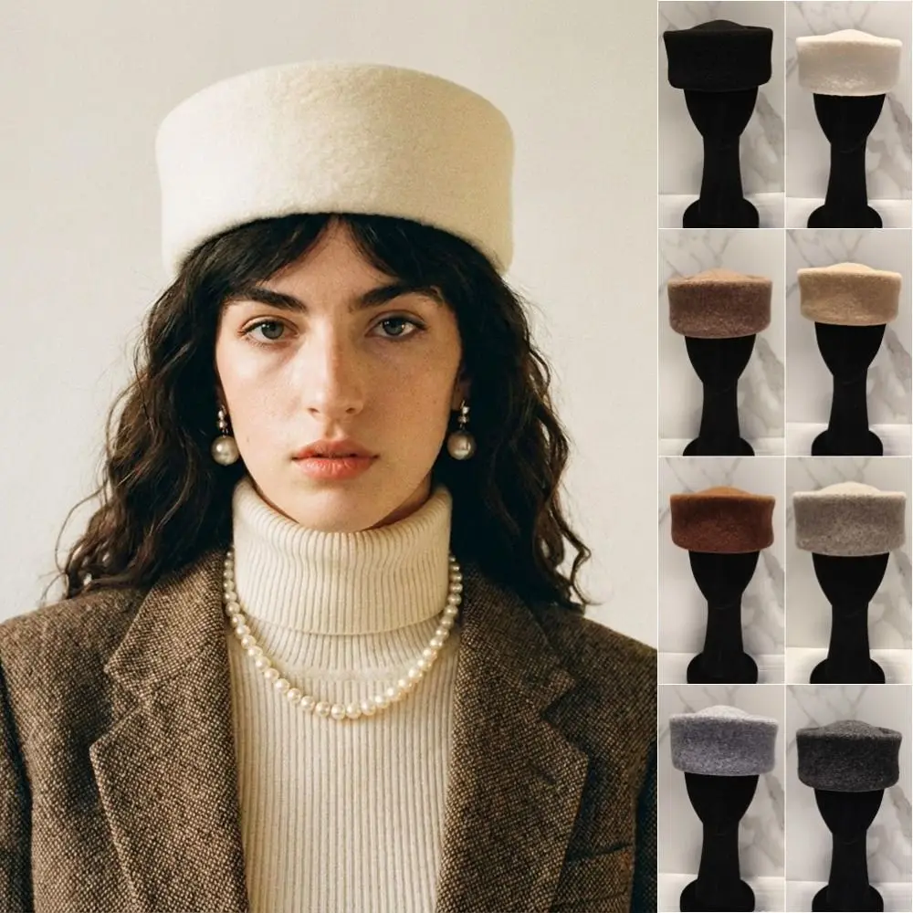 Uniform Stewardess Hat French Style Pillbox Hat Elegant Fedoras Beret Hat Versatile Air Hostess Fedora Hat Banquet