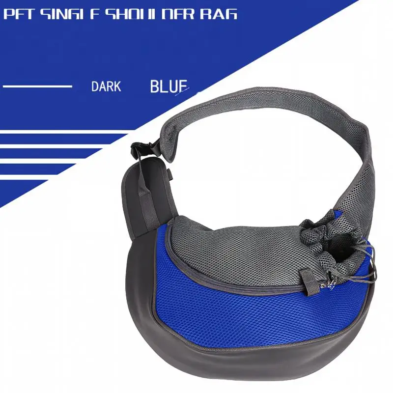 Portable Pet Carrier Sling Breathable Mesh Shoulder Bag for Small Puppy Cat Outdoor Camping Hiking Daily Travel Walking