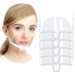 Transparent Mask Plastic Reusable Face Mask Clear Mask Microblading Permanent Makeup Tattoo Supply Prevent Spittle Accessory