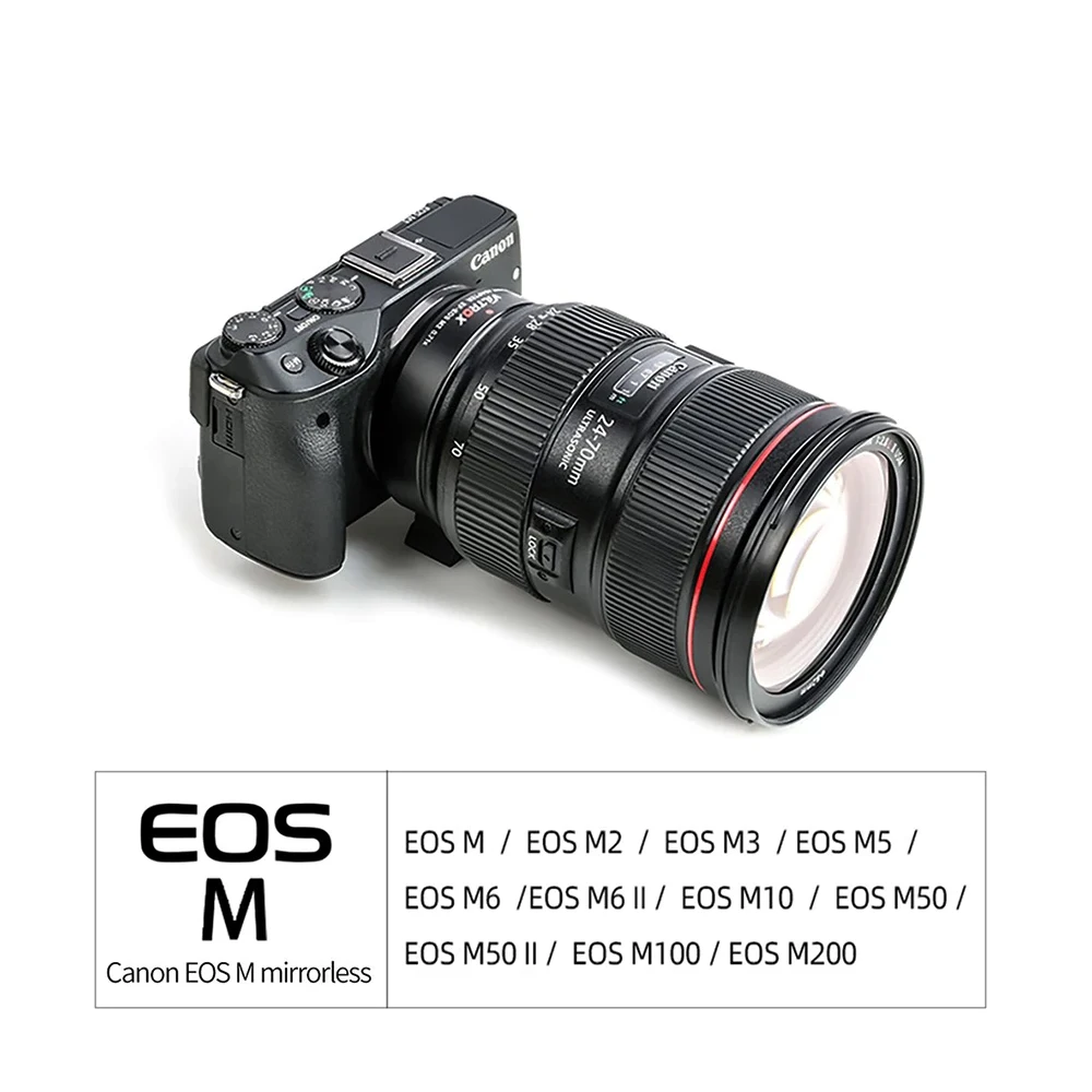 Viltrox EF-EOS M2 Adaptador de lente 0,71x reductor Focal adaptador de refuerzo de velocidad para lente Canon EF a cámara EOS EF-M M50 M5 M6 M200