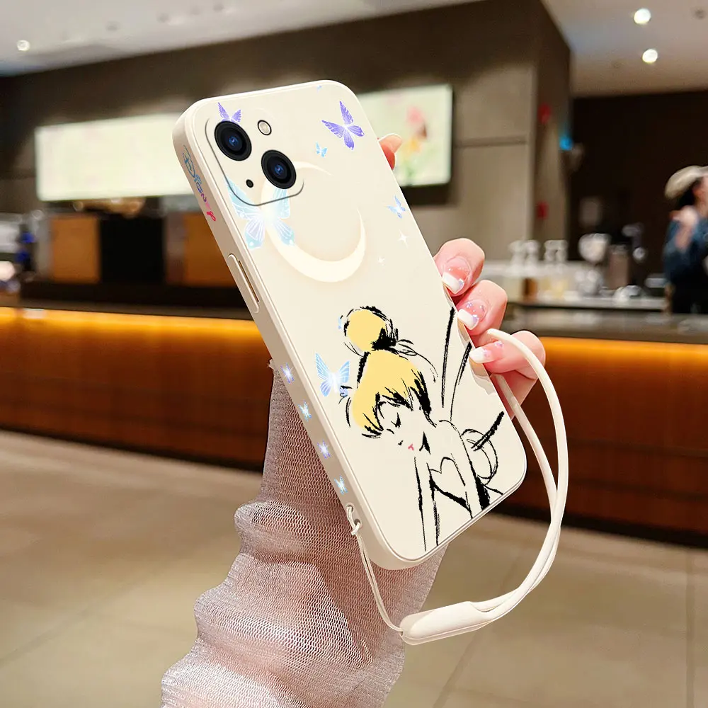 Cute Cartoon Tinkerbell Phone Case For Samsung Galaxy S23 S22 S21 S20 Ultra Plus FE S10 S9 S10E Note 20 ultra 10 9 Plus Cover