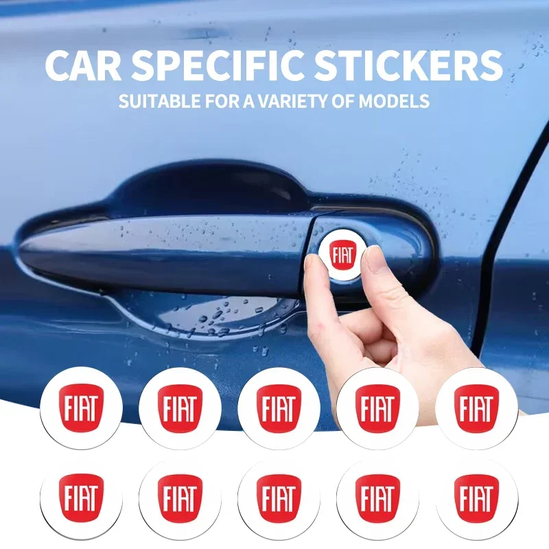 Car Lock Keyhole Stickers Door Lock Protect Car Stickers Emblem For FIAT Abarth 500 Pulse Panda Tipo Strada 600 500L Mobi