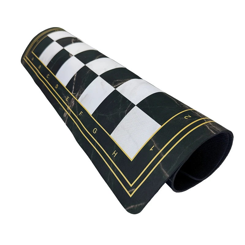 Chess games  52cm/20.47inch marble-like color Soft rubber large size rollable and storable chessboard, durable and entertainment