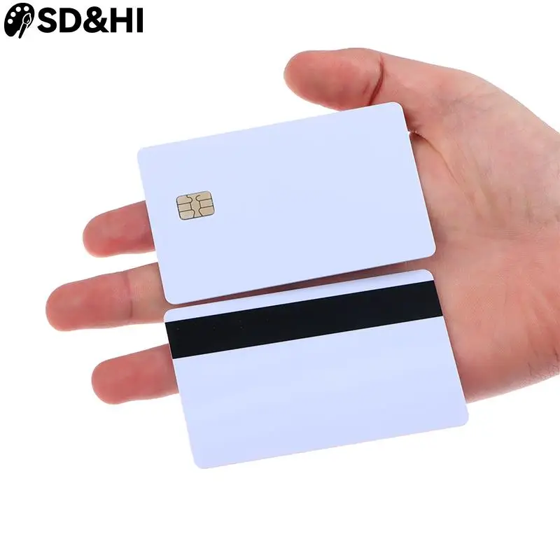 5 Pcs Sle4442 Chip Blank Smart Card With Magnetic Strip Hico 3 Track Inkjet PVC Contact Type Composite IC Card