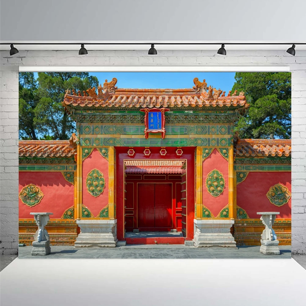 Chinese Classical Ancient Building Backdrop Photography Traditional Chinese Style Pavilion Screen Landscape Photo Background