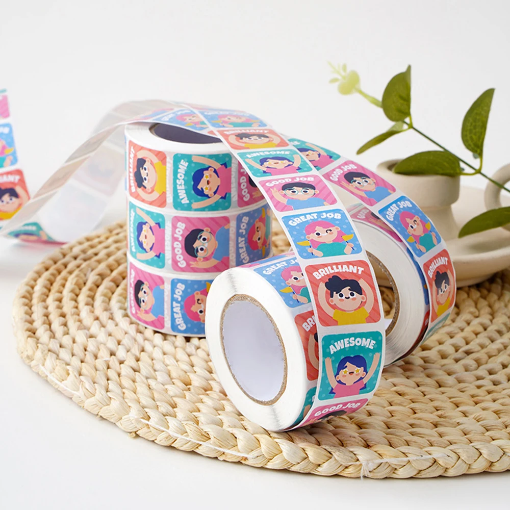 Pegatina de dibujos animados para niños y niñas, pegatinas de recompensa para profesores de escuela, juguete bonito, suministros de papelería,