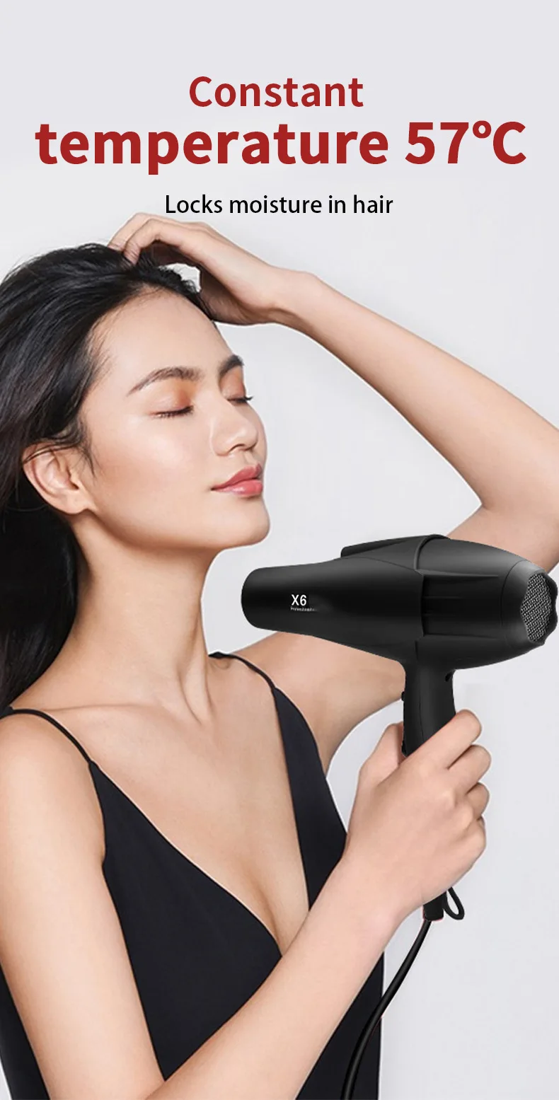 Neuer professioneller Haartrockner für Friseursalons, 2400W, hohe Leistung, starke Windgeschwindigkeit, Trocknung für zu Hause, empfohlener Haartrockner, EU/US-Stecker – Detail 4