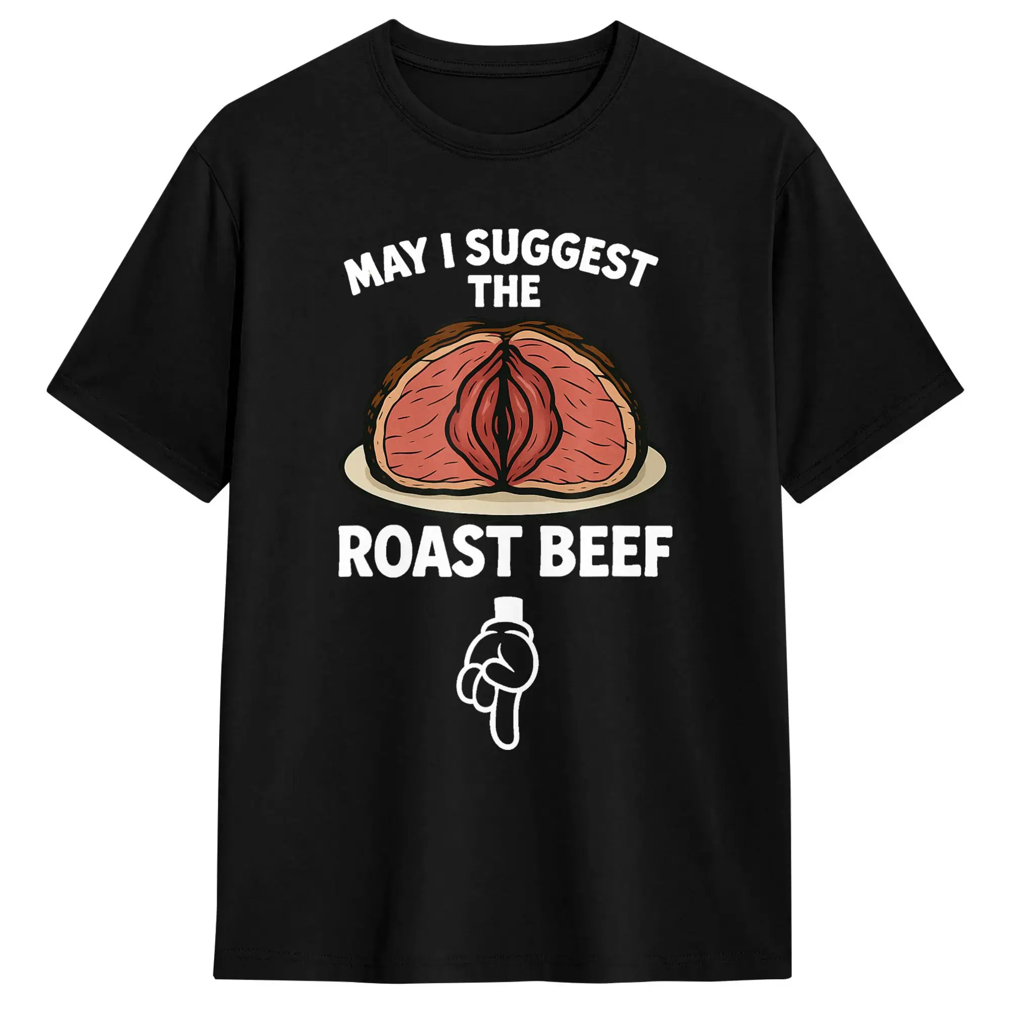 Harajuku T Shirt Beach May I Suggest The Roast Beef  Hip Hop T-Shirts  Cotton Tshirt for Men Y2K Funny Short Sleeve Tops