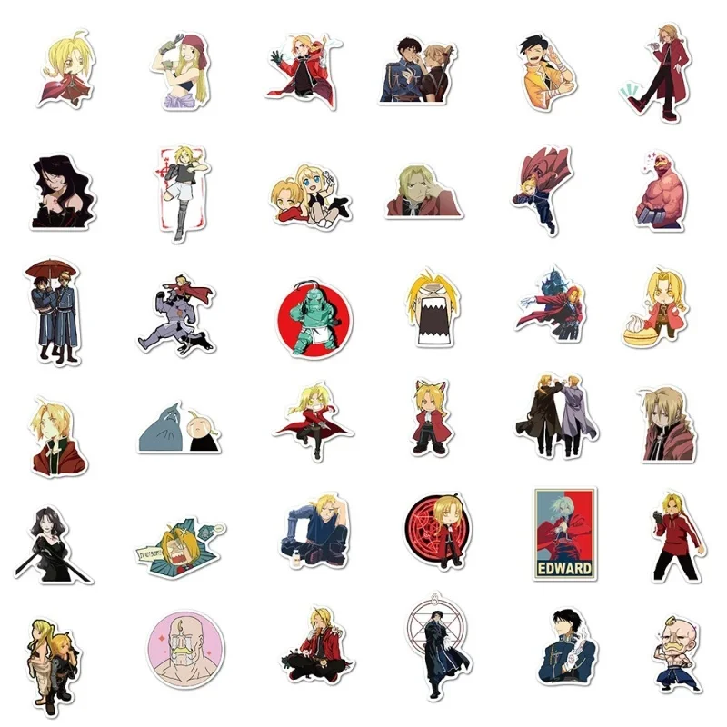 10/25/50pcs Fullmetal Alchemist Anime Aufkleber Graffiti Aufkleber Cartoon Aufkleber wasserdichte Auto Derakotion