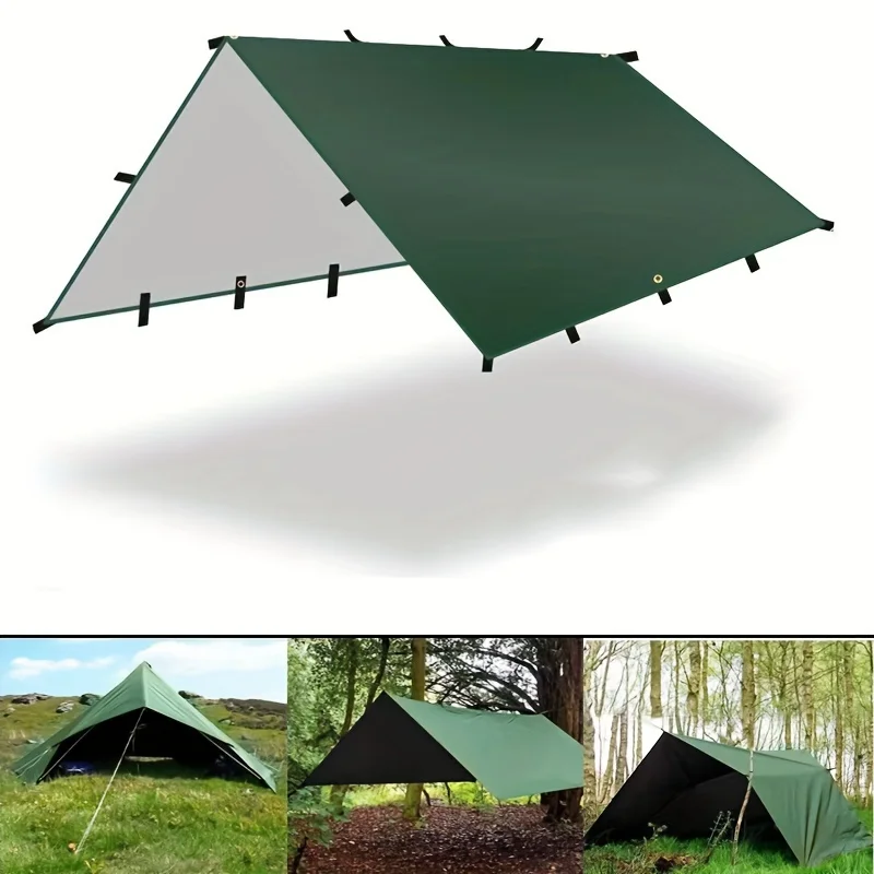 

19 Hang Points Tent Tarp Survival Sun Shelter Shade Canopy Outdoor Backpacking Waterproof Camping Awning SunShade