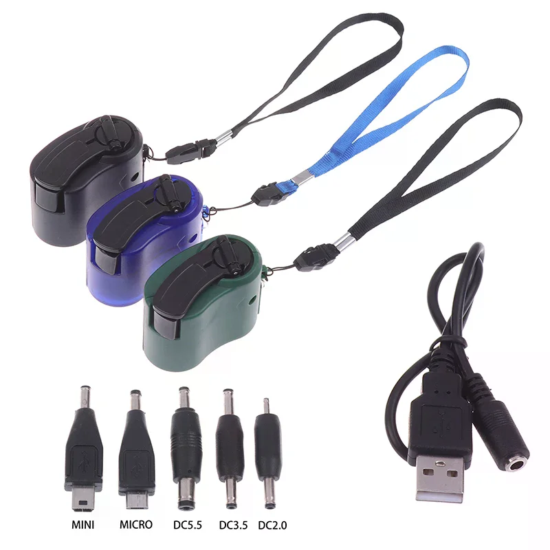 USB Handkurbel Telefon Ladegerät Manuelle Outdoor Wandern Camping Notfall Generator Tragbare Notfall Telefon Ladegerät Für USB Ausgang