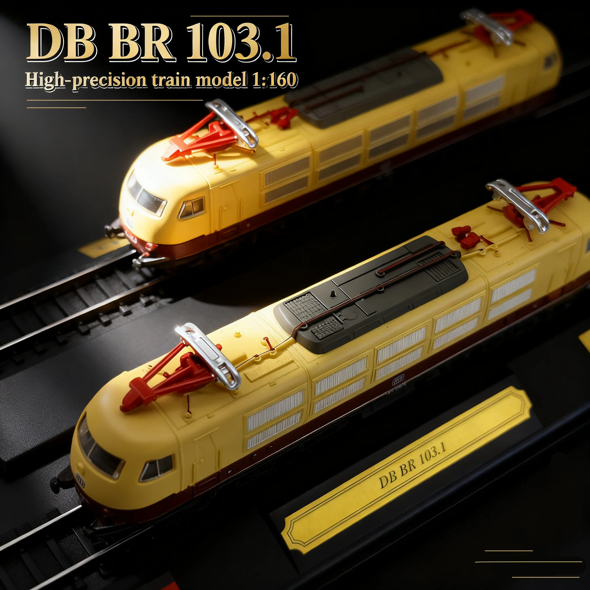 Exquisite Train Model Ornaments, German Db Br103.1 Train Model Retro Train Ornaments, Home Decorations, Suitable as Christmas and Halloween Gifts, Collectibles, Birthday Gifts