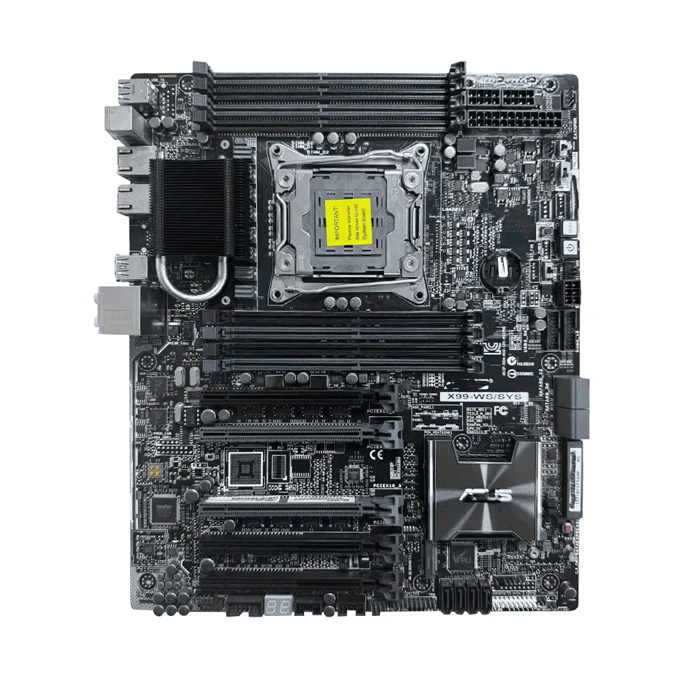 ASUS X99 Server Motherboard X99-WS/SYS LGA 2011-V3 8×DDR4 3200(OC) 128GB PCI-E 3.0 M.2  support Core i7-6850K cpu ATX