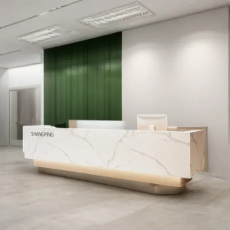 

Роскошный офисный стол для ресторана, передний стол Fisktion, центр клиента, стойка регистрации, салон регистрации, современное касса