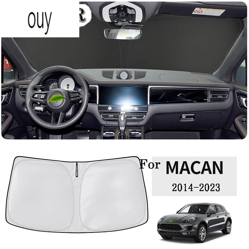 

Lnterior Accessories For Porsche Macan 95B 2014-2023 Car Styling Nano-Insulat Windshield Sunshade Front Window Sun Shade Visor