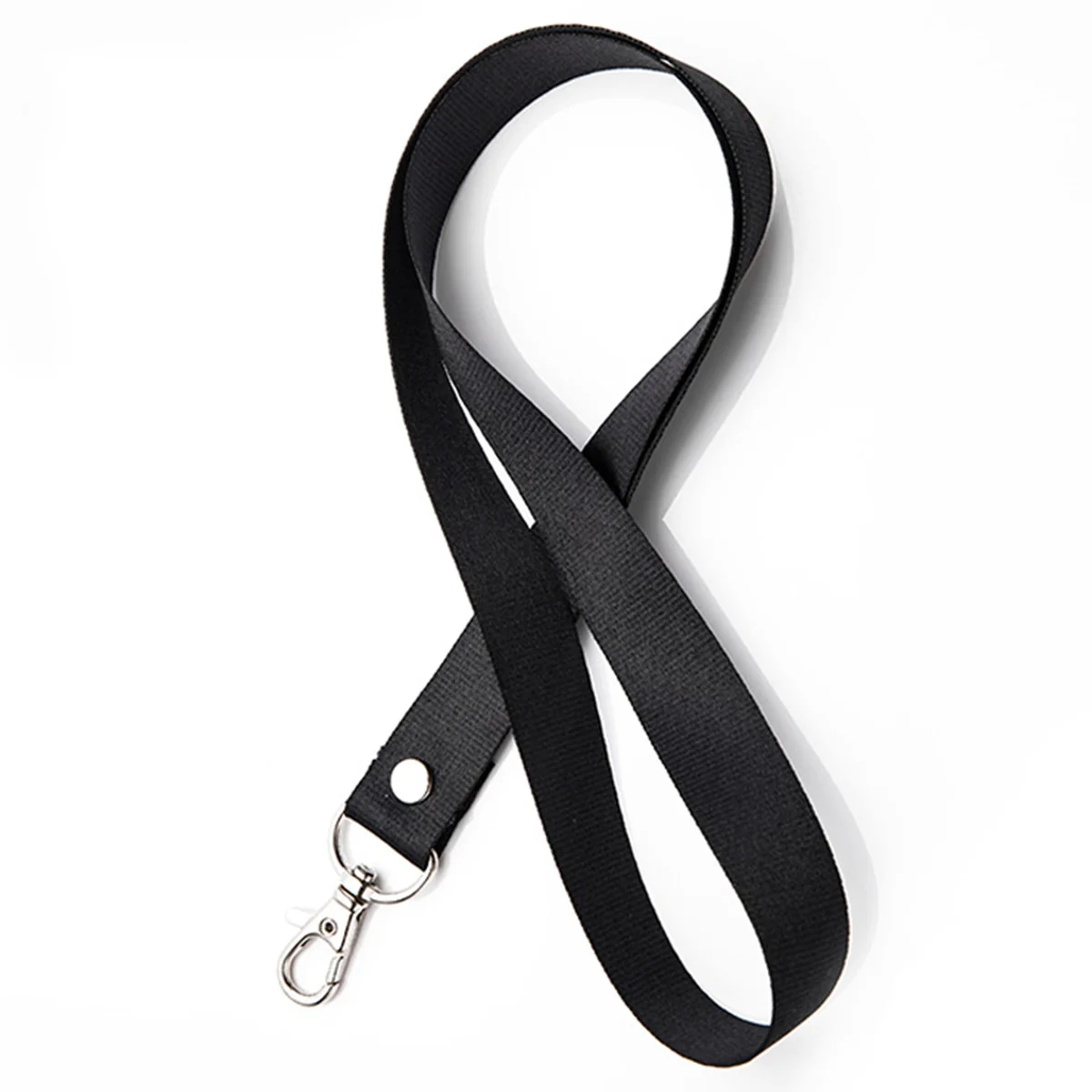 1PCS Neck Strap Lanyard Safety Metal Badge Lanyard for Business Id Key (Black) ID lanyand id neck strap