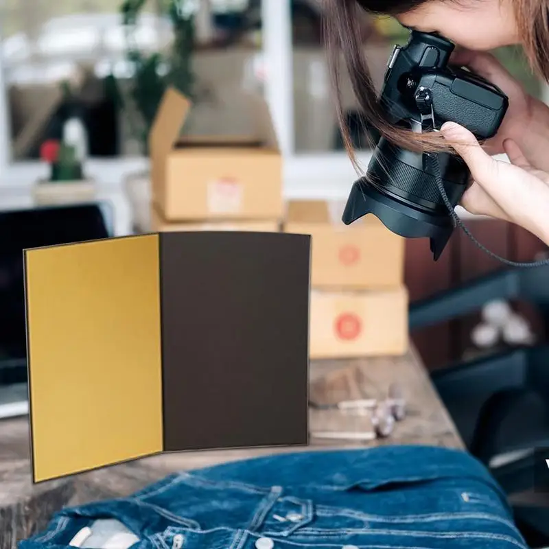 사진 조명 반사판 11.8 X 16.5 인치 접이식 반사판 배경 음식 및 제품 사진을 위한 사진 배경