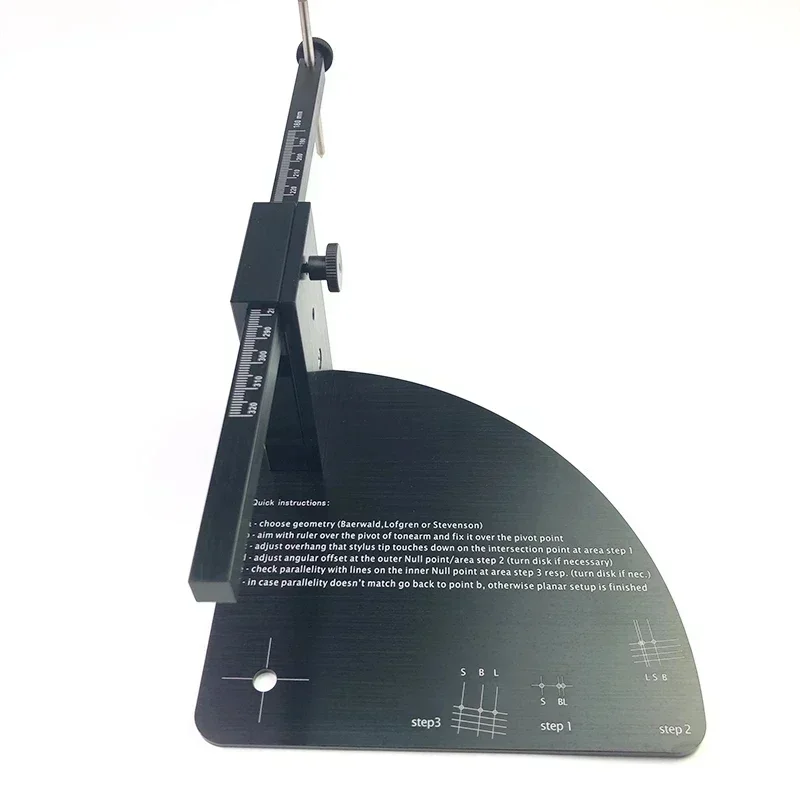 Tonearm and cartridge position wheelbase adjustment tool Vinyl turntable adjustment ruler