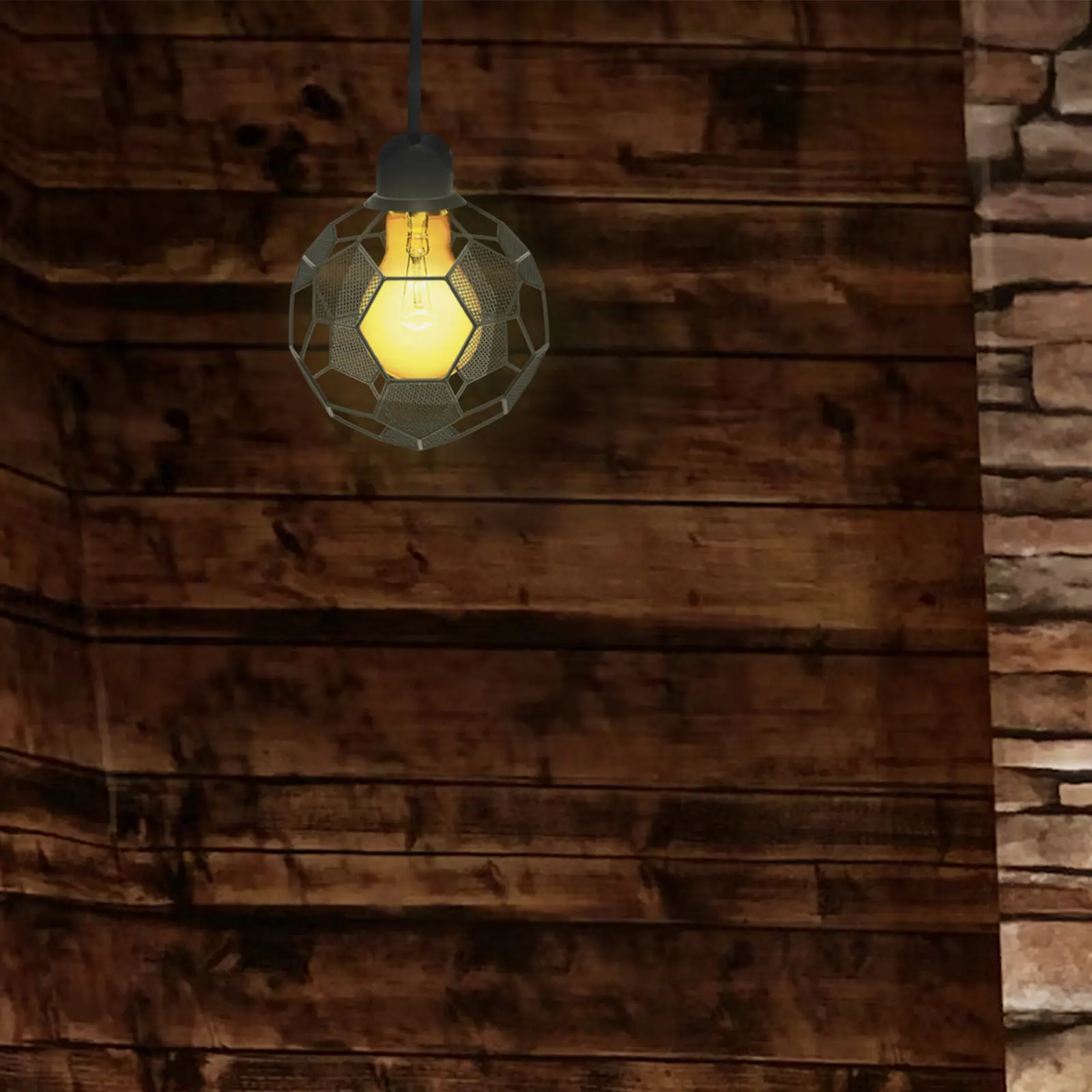 

Soccer Theme Lamp Shade Metal Hollow Out Design 4.2cm Socket Hole Glare Protection Pendant Light Cover for Ceiling Decoration