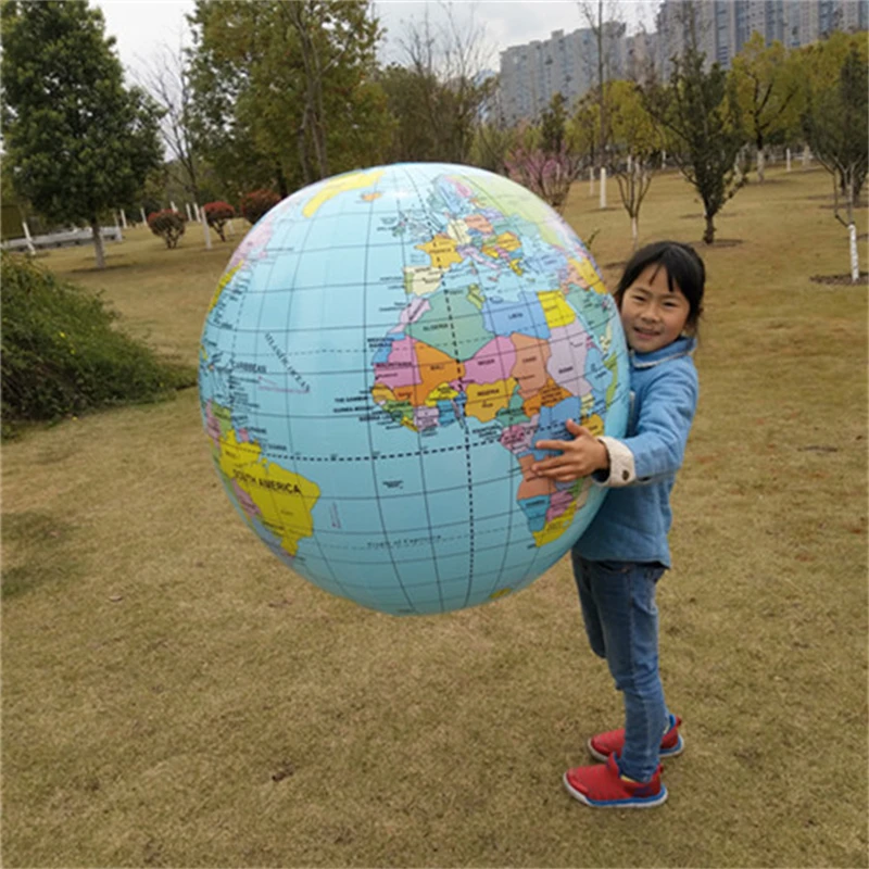 Large Inflatable Ball Instrument Teaching Props Three-dimensional English Map Ball Children's Geographical Enlightenment Toys