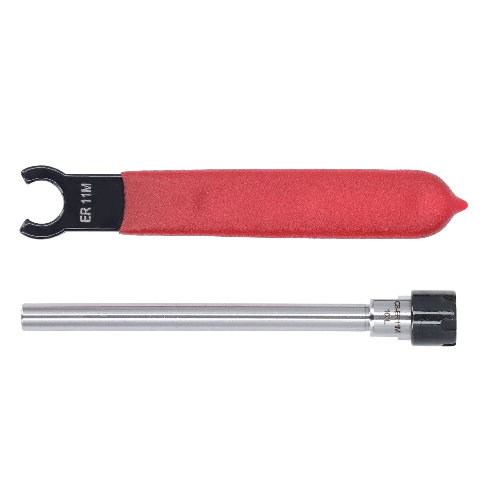 2Pcs/Set Router Collet Extension Rod Straight Shank with Wrench Kit C8‑ER11M‑100L