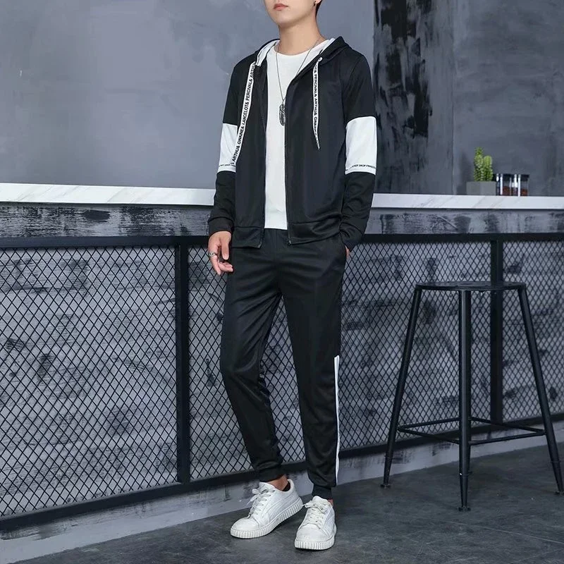 Sweat à capuche et pantalon de survêtement pour hommes, ensembles de sweats à capuche décontractés, pull à capuche pour hommes, streetwear à la mode, vêtements d'automne, 2 pièces