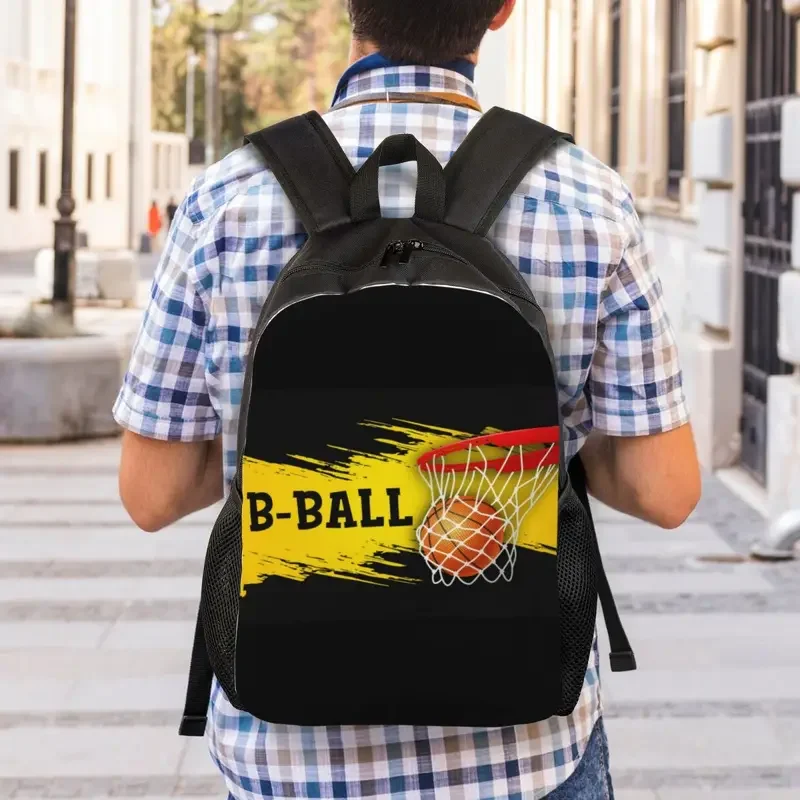 Zaino da viaggio per basket pop art, donna, uomo, scuola, laptop, bookbag, sport, studente universitario, zainetto