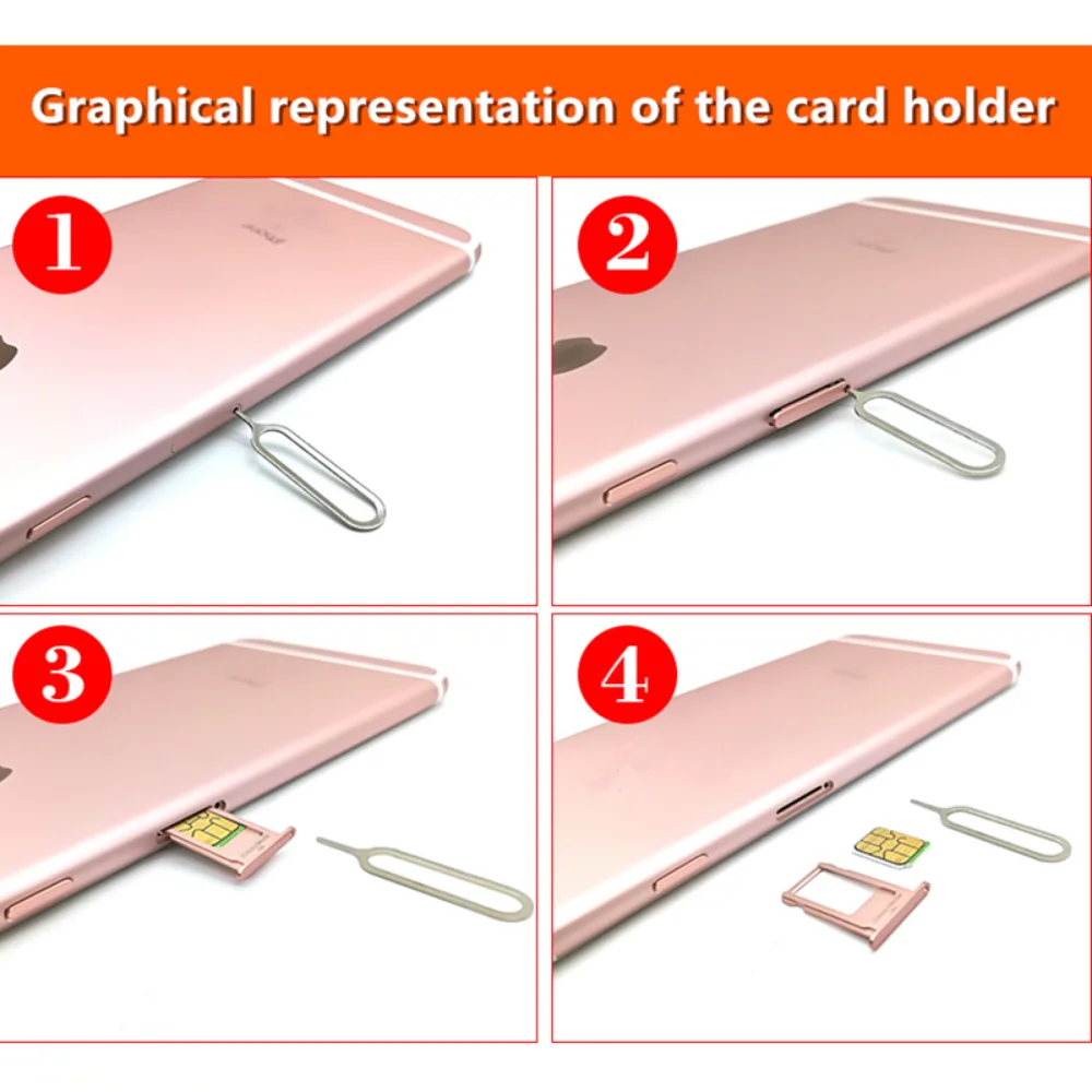 100pcs Anti-Lost Card Pin for IPhone 11 14 X Max Xiaomi Samsung Universal Sim Card Remover Tray To Open The Sim Card Eject Tool