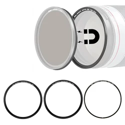 Kase DIY Magnetic Lens Filter Adapter Ring Kit Pro - Convert 67/72/77/82mm Screw in Thread Filter to Magnetic Filter