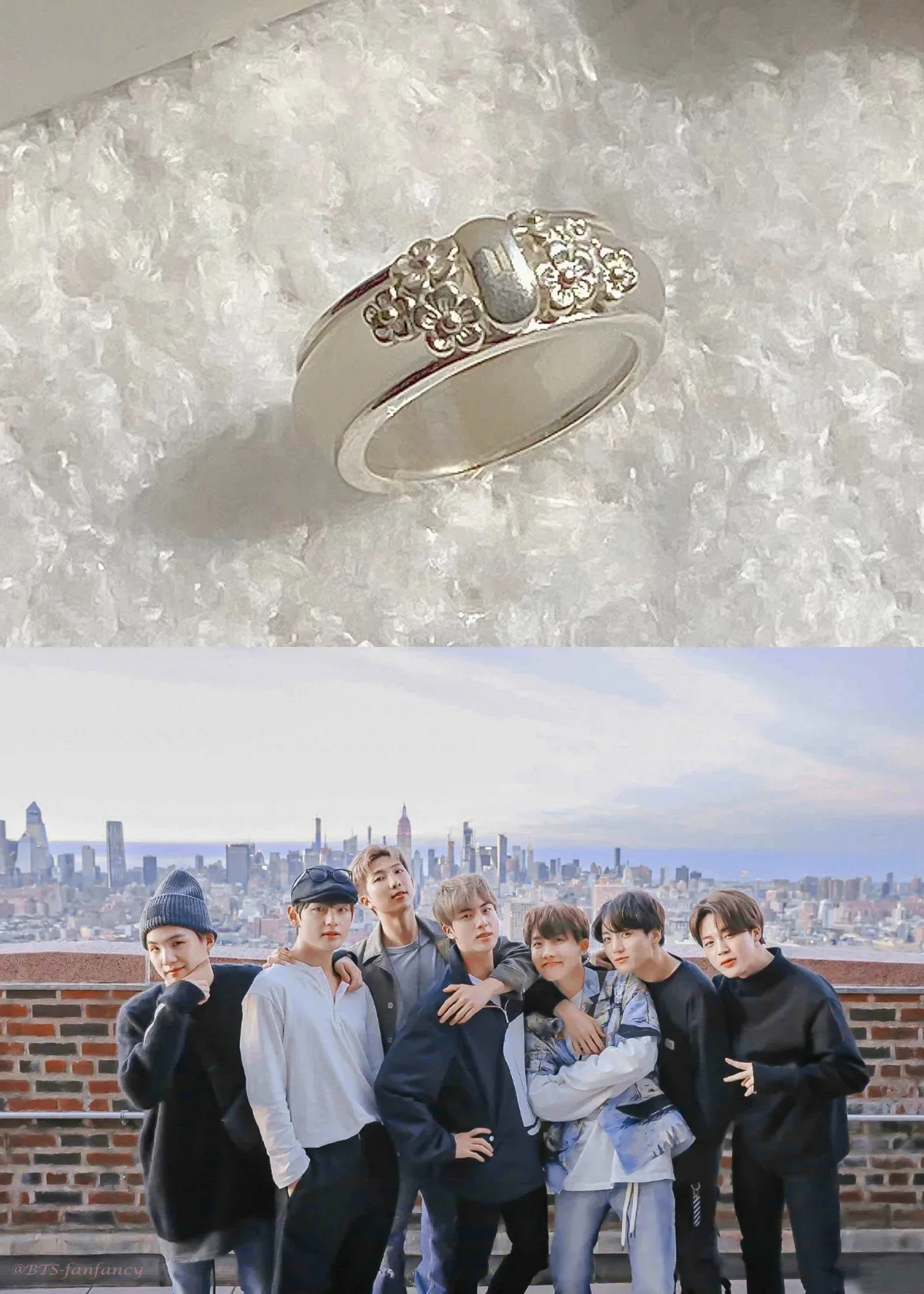 Korean Hot Star V JUNGKOOK JIMIN J-Hope SUGA Jin RM DALMAJUNG Twin Rings Official Surrounding Ring Set Jewelry Rings